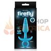 Plug anal Firefly Medium celeste aterciopelado